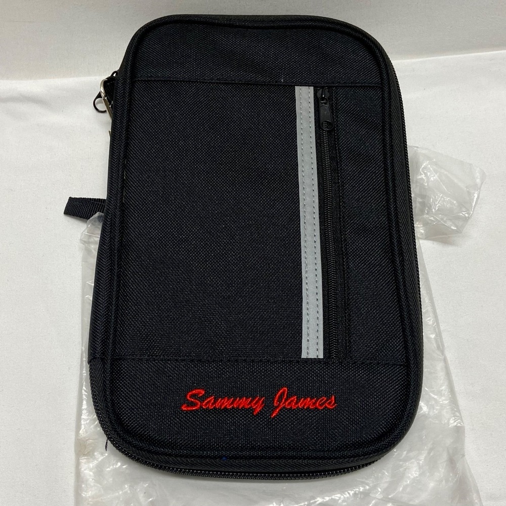 Sammy James Travel Organizer Wallet Black Zippered Passport Document Holder NWT
